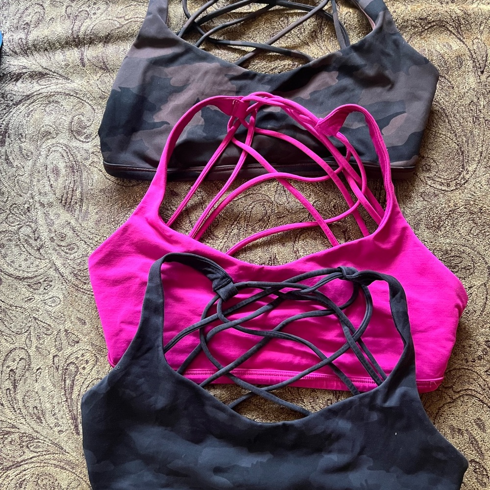 Women's free to be Sports Bra - Pink, Black, and Camo